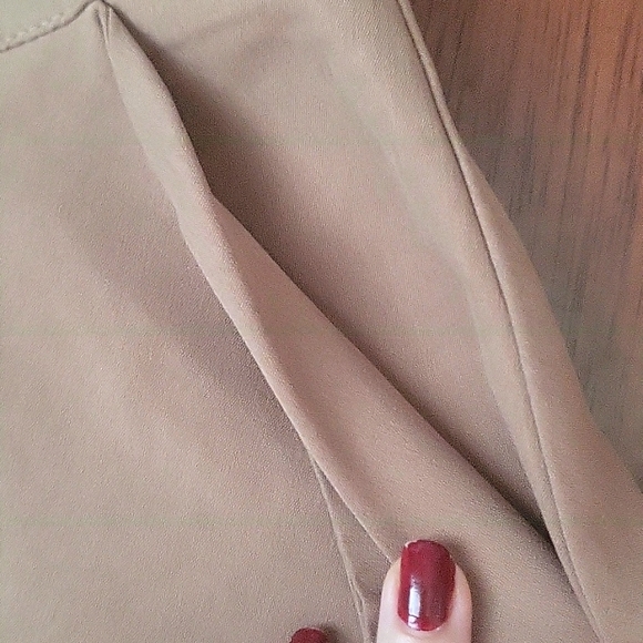 Shein Tan Button Down Midi Skirt - Picture 3 of 7